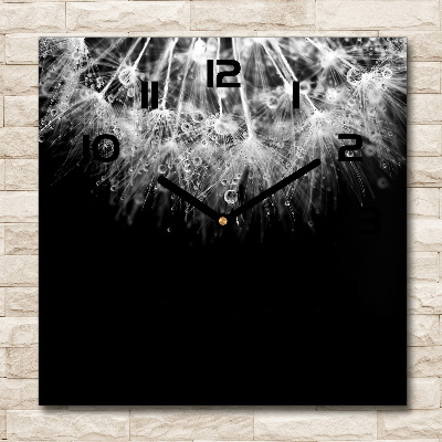 Wanduhr quadratisch Löwenzahnsamen