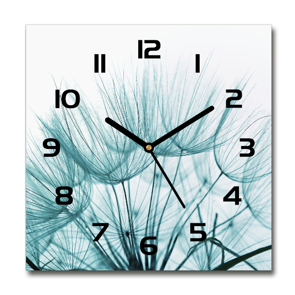 Wanduhr modern quadratisch Löwenzahnsamen