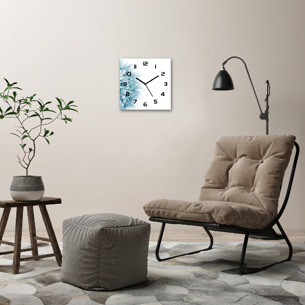 Wanduhr modern quadratisch Löwenzahn