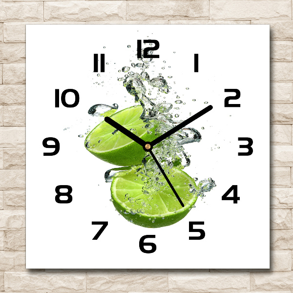 Wanduhr quadratisch Kalk unter Wasser