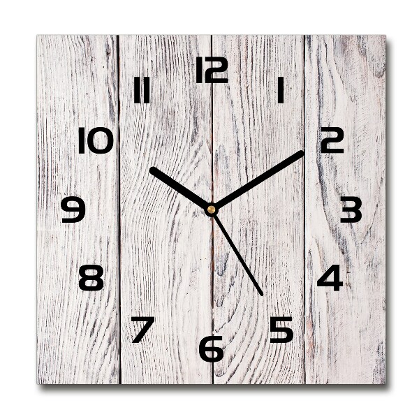 Wanduhr quadratisch Holzwand