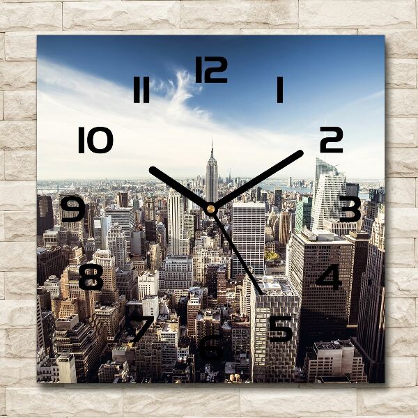 Wanduhr quadratisch New York