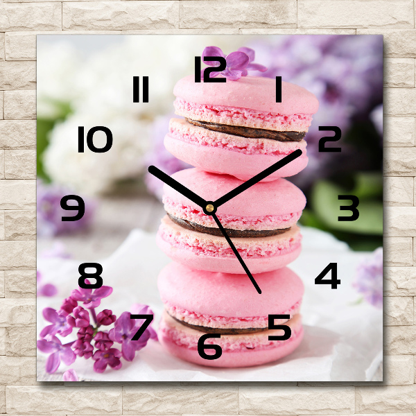 Wanduhr quadratisch Cookies