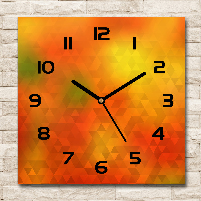 Wanduhr modern quadratisch Abstrakte Dreiecke