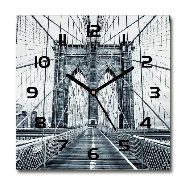 Wanduhr quadratisch Brooklyn Bridge