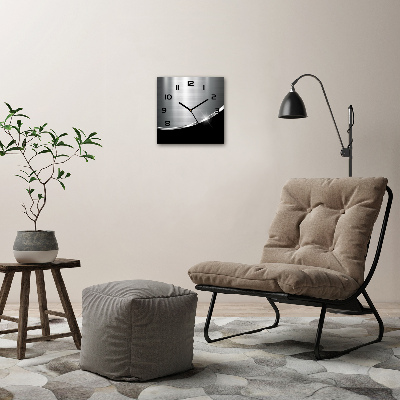 Wanduhr modern quadratisch Metallabstraktion