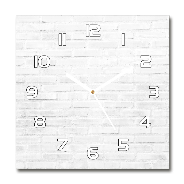 Wanduhr quadratisch Ziegelmauer