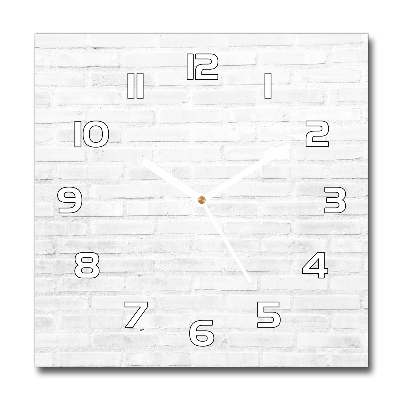 Wanduhr quadratisch Ziegelmauer