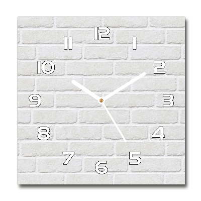 Wanduhr quadratisch Ziegelmauer