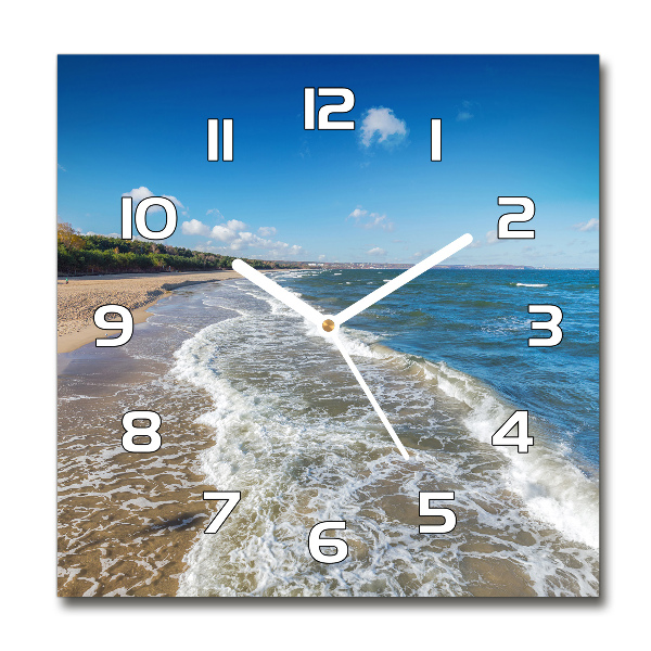 Wanduhr quadratisch Ostsee