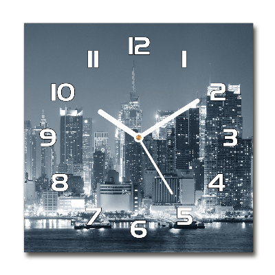 Wanduhr modern quadratisch Manhattan, New York