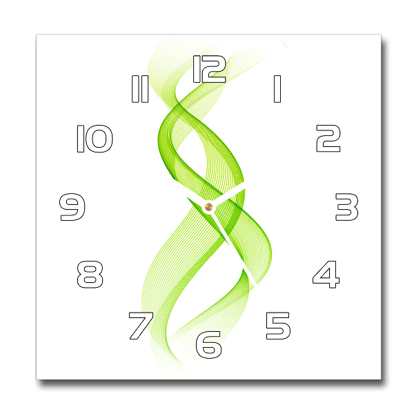 Wanduhr modern quadratisch Bunte Wellen