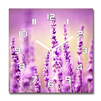 Wanduhr quadratisch Lavendel
