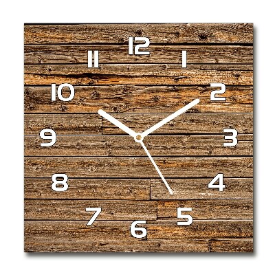 Wanduhr modern quadratisch Holzwand