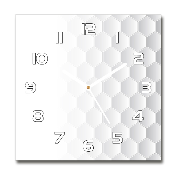 Wanduhr modern quadratisch Sechsecke Hintergrund