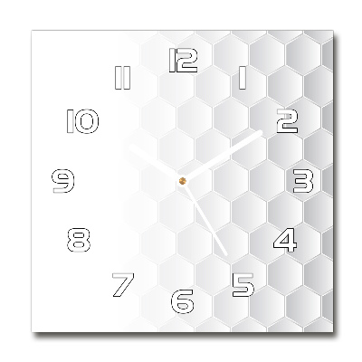 Wanduhr modern quadratisch Sechsecke Hintergrund