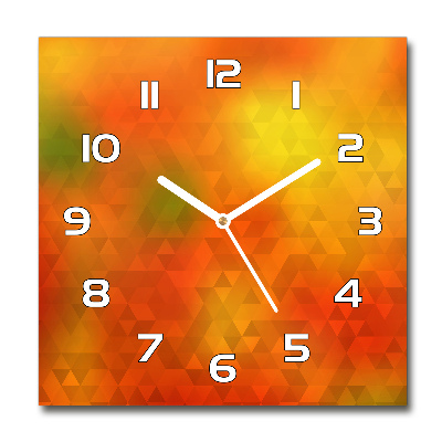 Wanduhr quadratisch Abstrakte Dreiecke