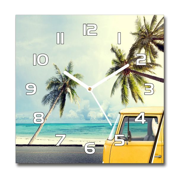 Wanduhr quadratisch Vancouver Beach