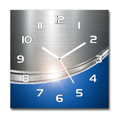Wanduhr modern quadratisch Metallabstraktion