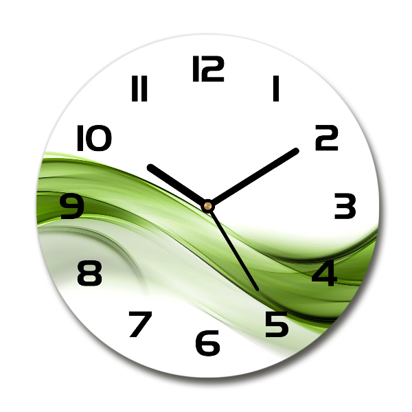 Wanduhr rund Grüne Welle