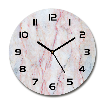 Wanduhr rund Marmor