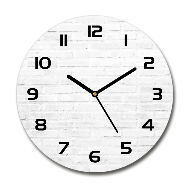 Wanduhr rund Ziegelmauer