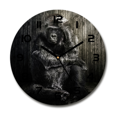 Wanduhr glas rund Gorilla
