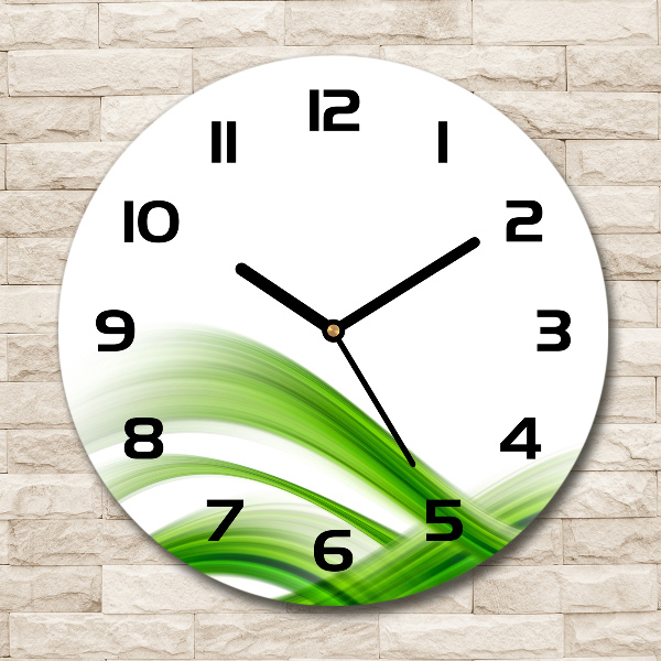 Wanduhr rund Abstrakte Welle