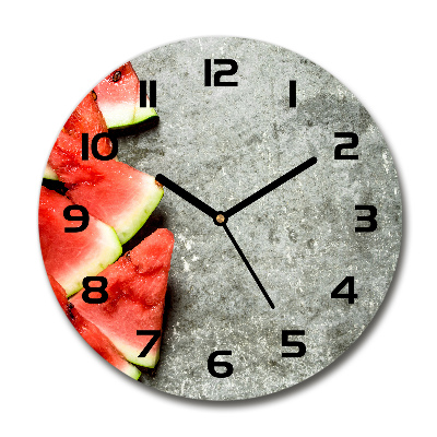 Wanduhr rund Geschnittene Wassermelone