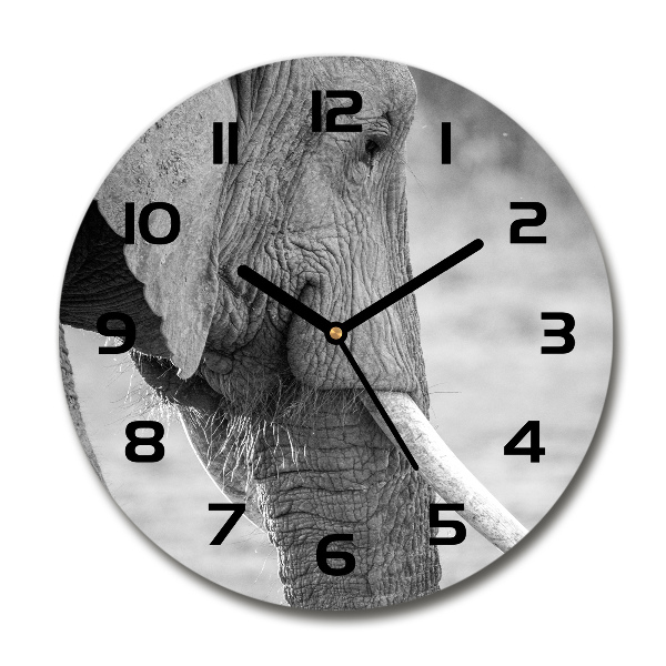 Wanduhr rund Elefant