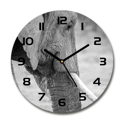 Wanduhr rund Elefant