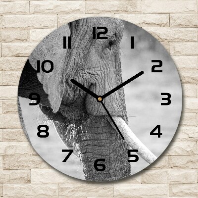 Wanduhr rund Elefant