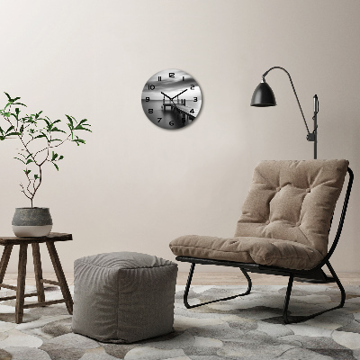 Wanduhr glas rund Pier am See