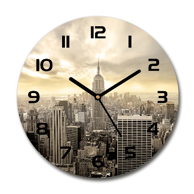 Wanduhr rund Manhattan, New York