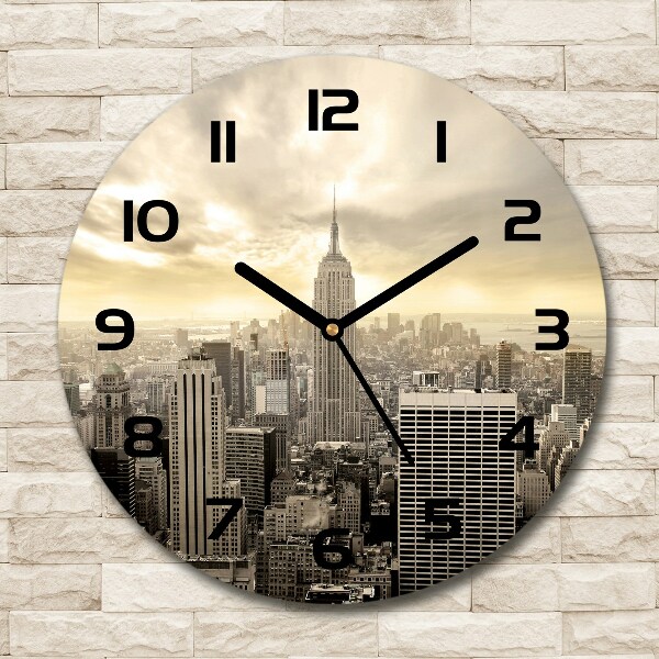 Wanduhr rund Manhattan, New York