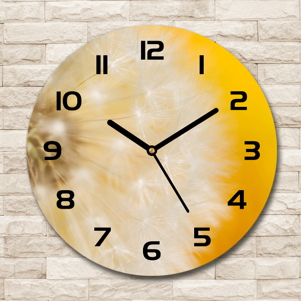 Wanduhr rund Löwenzahn