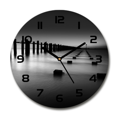 Wanduhr rund Themse-Wellenbrecher