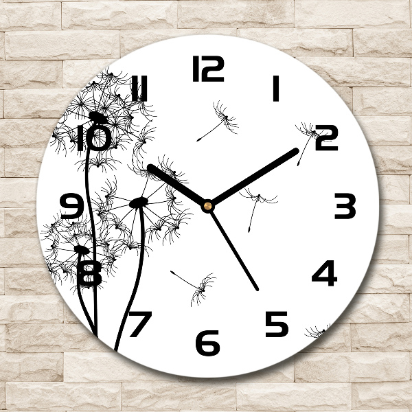 Wanduhr rund Löwenzahn