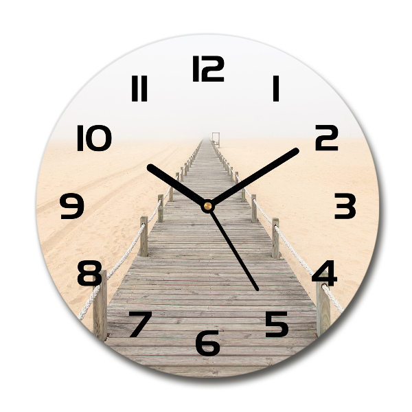 Wanduhr glas rund Strandweg