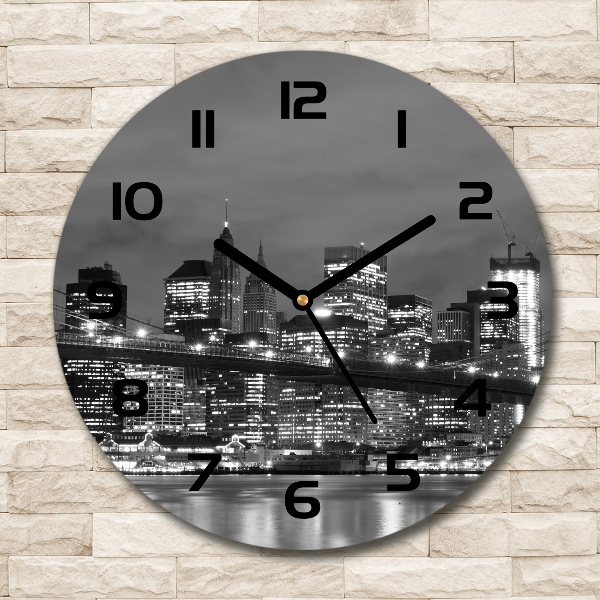 Wanduhr rund Manhattan, New York