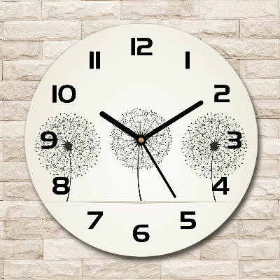Wanduhr rund Löwenzahn