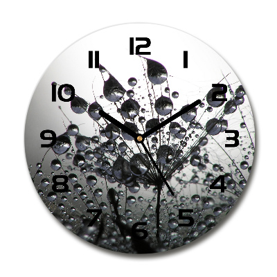 Wanduhr glas rund Löwenzahnsamen