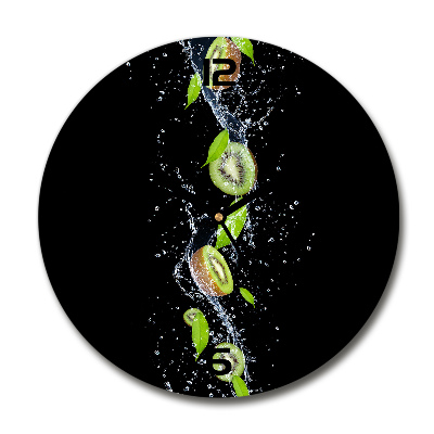Wanduhr rund Kiwi und Wasser