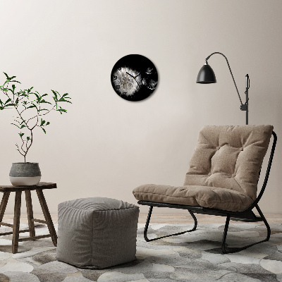 Wanduhr rund Löwenzahn