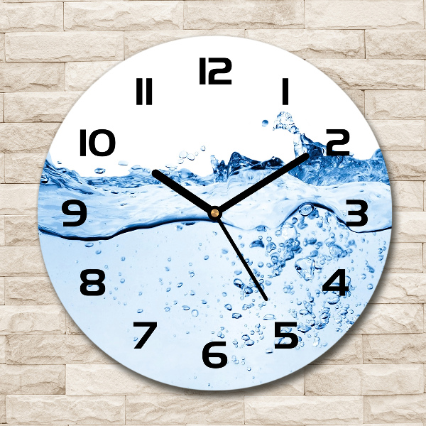 Wanduhr glas rund Wasser
