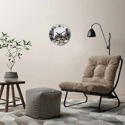 Wanduhr glas rund New Yorker Taxis