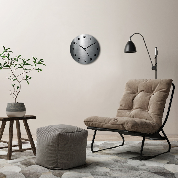 Wanduhr rund Metallischer Hintergrund