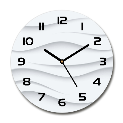 Wanduhr rund Abstrakte Wellen