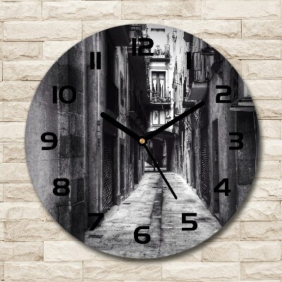 Wanduhr glas rund Barcelona, Spanien