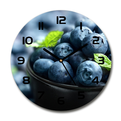Wanduhr rund Beeren